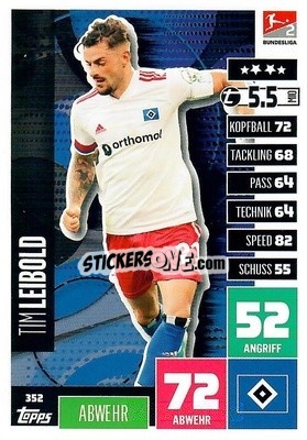 Sticker Tim Leibold - German Football Bundesliga 2020-2021. Match Attax - Topps