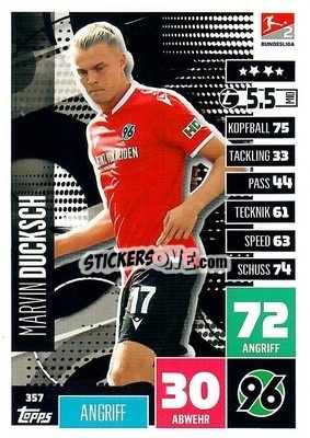 Sticker Marvin Ducksch - German Football Bundesliga 2020-2021. Match Attax - Topps