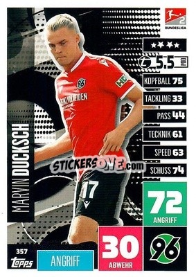 Figurina Marvin Ducksch - German Football Bundesliga 2020-2021. Match Attax - Topps