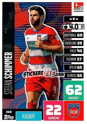 Cromo Stefan Schimmer - German Football Bundesliga 2020-2021. Match Attax - Topps