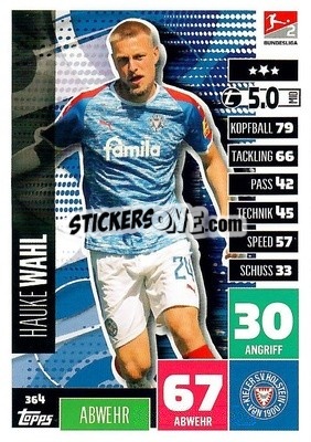Sticker Hauke Wahl - German Football Bundesliga 2020-2021. Match Attax - Topps