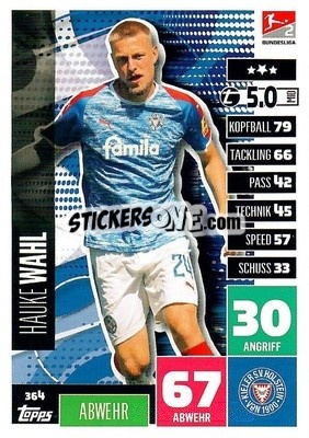 Figurina Hauke Wahl - German Football Bundesliga 2020-2021. Match Attax - Topps