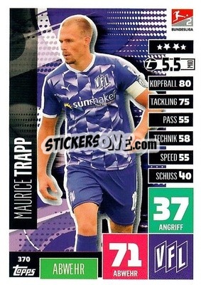 Sticker Maurice Trapp - German Football Bundesliga 2020-2021. Match Attax - Topps