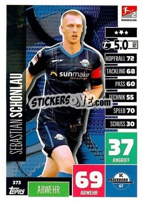 Sticker Sebastian Schonlau - German Football Bundesliga 2020-2021. Match Attax - Topps