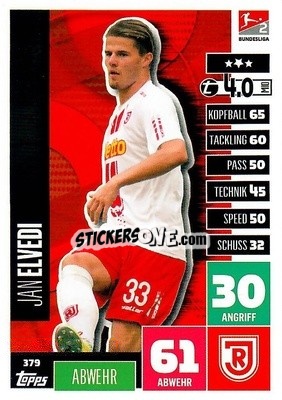 Figurina Jan Elvedi - German Football Bundesliga 2020-2021. Match Attax - Topps
