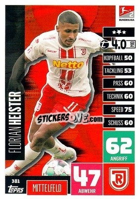 Cromo Florian Heister - German Football Bundesliga 2020-2021. Match Attax - Topps