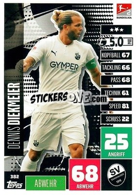 Figurina Dennis Diekmeier - German Football Bundesliga 2020-2021. Match Attax - Topps