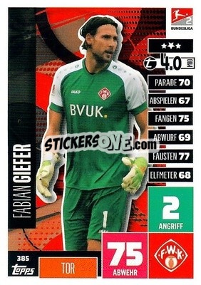 Sticker Fabian Giefer - German Football Bundesliga 2020-2021. Match Attax - Topps