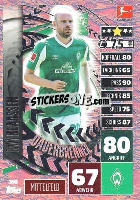 Sticker Davy Klaassen - German Football Bundesliga 2020-2021. Match Attax - Topps