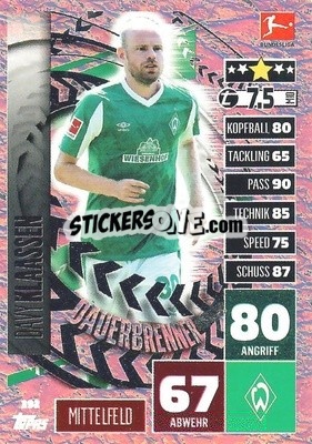 Cromo Davy Klaassen - German Football Bundesliga 2020-2021. Match Attax - Topps