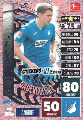 Sticker Robert Skov - German Football Bundesliga 2020-2021. Match Attax - Topps