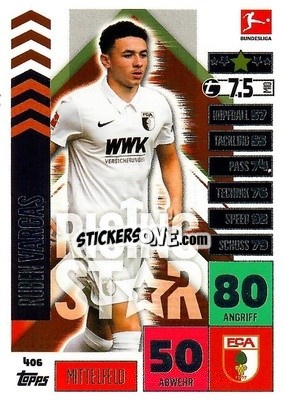 Sticker Ruben Vargas - German Football Bundesliga 2020-2021. Match Attax - Topps