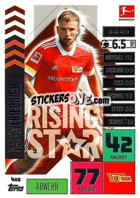 Cromo Marvin Friedrich - German Football Bundesliga 2020-2021. Match Attax - Topps