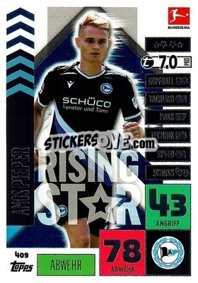 Sticker Amos Pieper - German Football Bundesliga 2020-2021. Match Attax - Topps