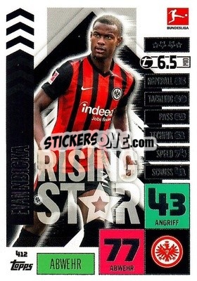 Sticker Evan Ndicka - German Football Bundesliga 2020-2021. Match Attax - Topps