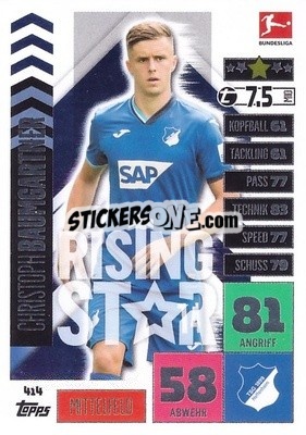 Sticker Christoph Baumgartner - German Football Bundesliga 2020-2021. Match Attax - Topps