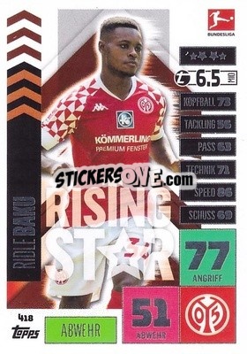 Sticker Ridle Baku - German Football Bundesliga 2020-2021. Match Attax - Topps