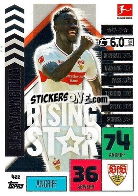 Sticker Silas Wamangituka - German Football Bundesliga 2020-2021. Match Attax - Topps