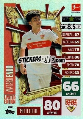 Cromo Wataru Endo - German Football Bundesliga 2020-2021. Match Attax - Topps