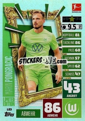 Sticker Marin Pongracic - German Football Bundesliga 2020-2021. Match Attax - Topps