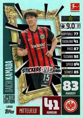 Cromo Daichi Kamada - German Football Bundesliga 2020-2021. Match Attax - Topps