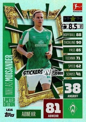 Figurina Niklas Moisander - German Football Bundesliga 2020-2021. Match Attax - Topps