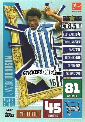 Sticker Javairo Dilrosun - German Football Bundesliga 2020-2021. Match Attax - Topps