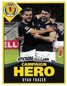 Sticker Ryan Fraser - Scotland Official Campaign 2021 n. 182 - Panini
