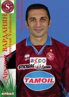 Sticker Harutyun Vardanyan - Legends Of Armenian Football 1992-2014 - Artball