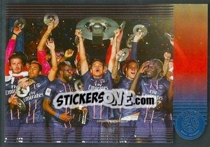 Sticker trophé Ligue 1 2013 - Paris Saint-Germain 50 ans n. 19 - Panini