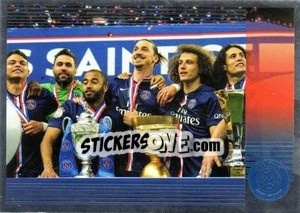 Sticker quadruplé 2015 - Paris Saint-Germain 50 ans n. 20 - Panini