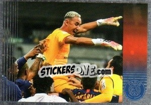 Sticker Keylor Navas (en action) - Paris Saint-Germain 50 ans n. 27 - Panini