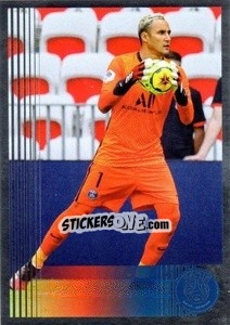 Sticker Keylor Navas (en action) - Paris Saint-Germain 50 ans n. 28 - Panini