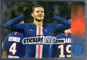 Cromo Mauro Icardi (en action) - Paris Saint-Germain 50 ans - Panini