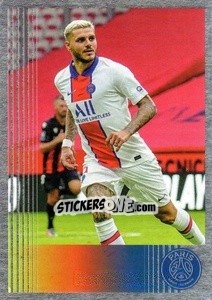 Cromo Mauro Icardi (en action) - Paris Saint-Germain 50 ans - Panini