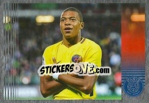 Sticker Kylian Mbappé (en action) - Paris Saint-Germain 50 ans n. 63 - Panini