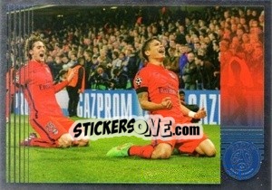 Sticker 11 mars 2015 8eme Retour LDC (Chelsea -PSG 2-2) - Paris Saint-Germain 50 ans n. 77 - Panini