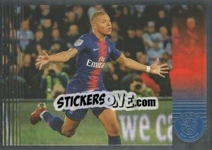 Sticker quadruplé Mbappé en 13 minutes Lyon - Paris Saint-Germain 50 ans - Panini