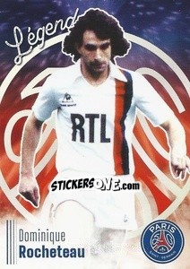 Cromo Dominique Rocheteau - Paris Saint-Germain 50 ans - Panini