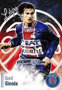 Sticker David Ginola - Paris Saint-Germain 50 ans n. C11 - Panini