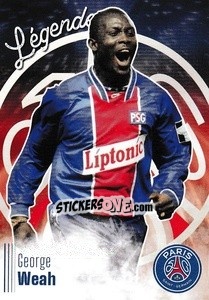 Figurina George Weah - Paris Saint-Germain 50 ans - Panini