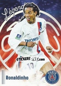 Cromo Ronaldinho - Paris Saint-Germain 50 ans - Panini