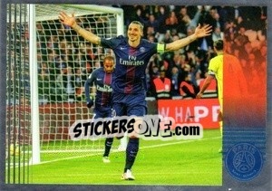Sticker Zlatan Ibrahimovic 50 Buts - Paris Saint-Germain 50 ans n. 82 - Panini