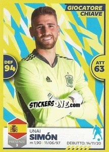 Sticker Unai Simòn - Unici 2021 n. 7 - Panini