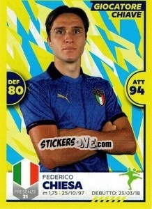 Figurina Federico Chiesa - Unici 2021 - Panini