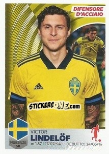 Sticker Victor Lindelof - Unici 2021 n. 29 - Panini