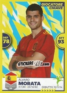 Sticker Alvaro Morata - Unici 2021 n. 37 - Panini
