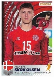 Sticker Andreas Skov Olsen - Unici 2021 - Panini