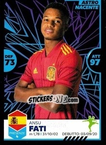 Sticker Ansu Fati - Unici 2021 n. 47 - Panini