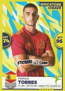 Sticker Ferran Torres - Unici 2021 n. 58 - Panini